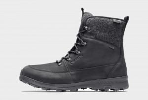 Icebug Adak ReWool BUGrip Studs Men's Winter Boots Black / Grey | CA-0598-XMINO