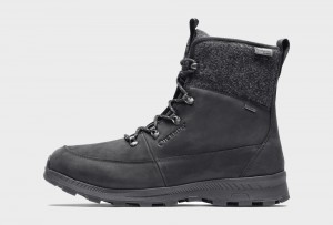 Icebug Adak ReWool Michelin Men's Winter Boots Black / Grey | CA-9213-FRQOY