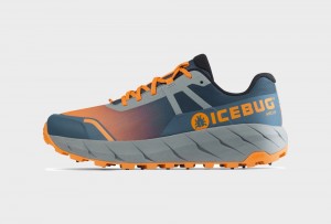 Icebug Arcus BUGrip Men's Running Shoes Blue / Orange | CA-0692-ULARJ