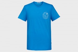 Icebug Merino IX Men's T-Shirt Blue | CA-9145-IQGRD