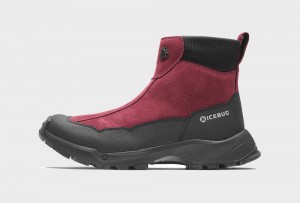 Icebug Metro 2 Michelin Women's Winter Boots Black / Claret | CA-5710-YXNOR