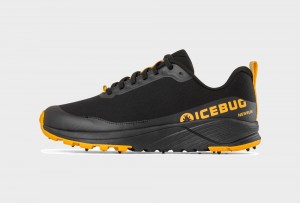 Icebug NewRun BUGrip Men's Running Shoes Black / Apricot | CA-7461-RCIOM