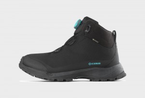 Icebug Stavre Michelin GTX Women's Winter Boots Black / Turquoise | CA-8412-SJGFP