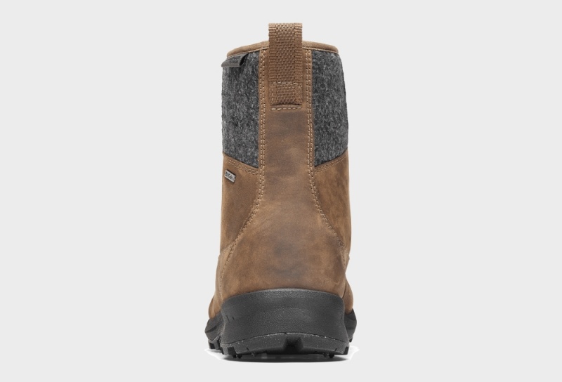 Icebug Adak ReWool BUGrip Studs Men's Winter Boots Coffee / Grey | CA-8973-VNRDO