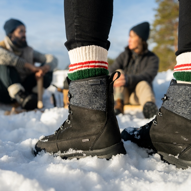 Icebug Adak ReWool Michelin Men's Winter Boots Black / Grey | CA-9213-FRQOY