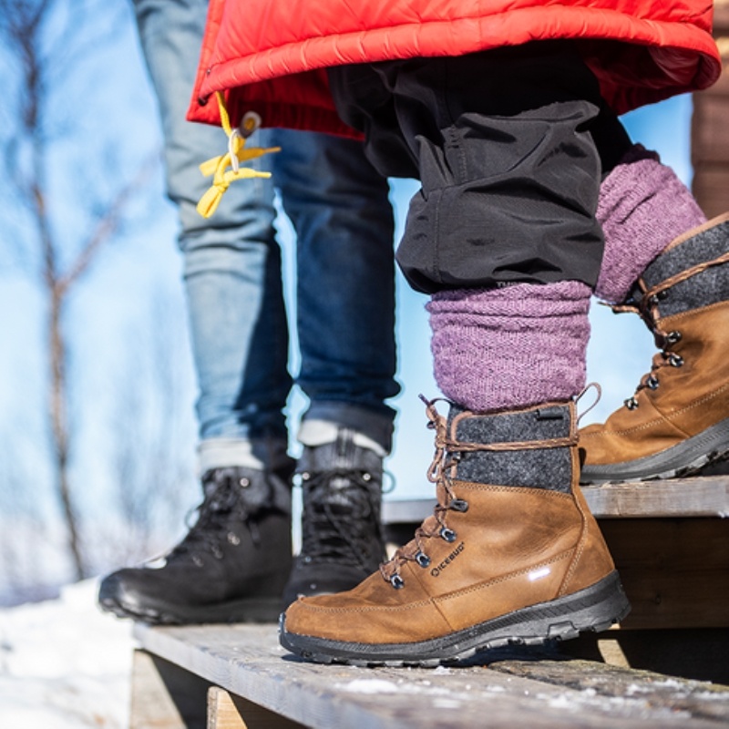 Icebug Adak ReWool Michelin Women's Winter Boots Coffee / Grey | CA-3412-ATVBG