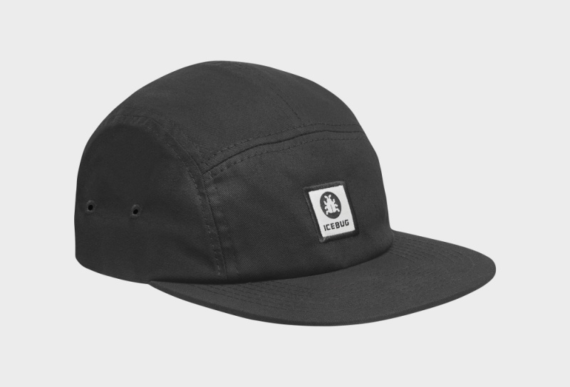 Icebug Five Panel Cap Unisex Caps Black | CA-6270-QKCSL