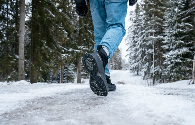 Icebug Metro 2 BUGrip Studs Men's Winter Boots Black | CA-4157-YVRMC