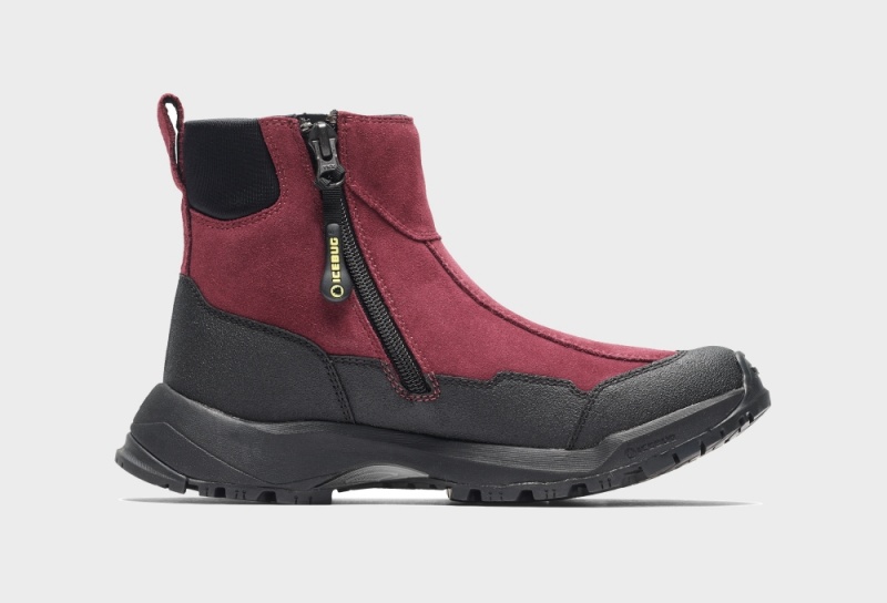 Icebug Metro 2 Michelin Women's Winter Boots Black / Claret | CA-5710-YXNOR