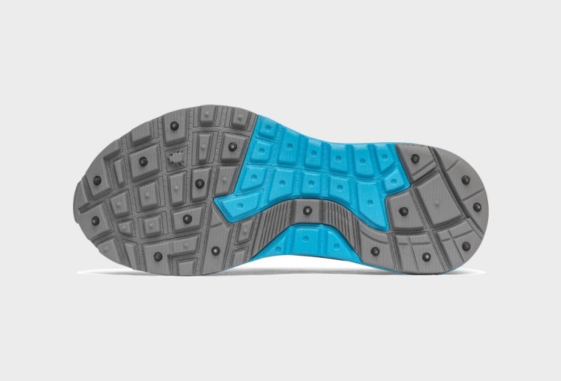 Icebug NewRun BUGrip GTX Studs Women's Running Shoes White Blue / Light Turquoise | CA-0412-IPMWV