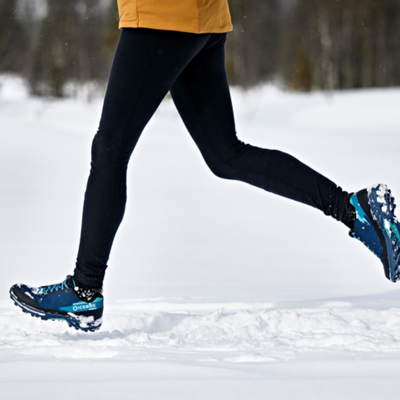 Icebug Pytho 6 BUGrip Studs Men's Running Shoes Dark Blue / Mint | CA-4725-QDYCI