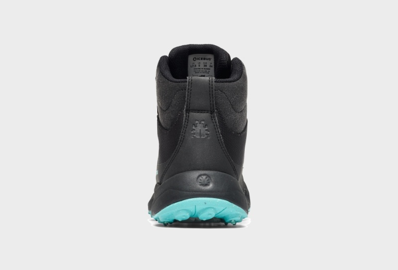 Icebug Stavre BUGrip GTX Studs Women's Winter Boots Black / Turquoise | CA-1649-WASQR