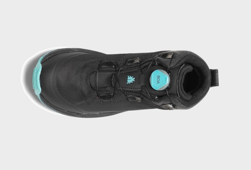 Icebug Stavre BUGrip GTX Studs Women's Winter Boots Black / Turquoise | CA-1649-WASQR