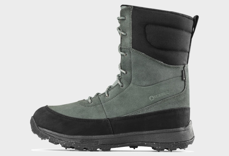 Icebug Torne 2 BUGrip GTX Studs Men\'s Winter Boots Deep Green Grey | CA-2475-BOUNM